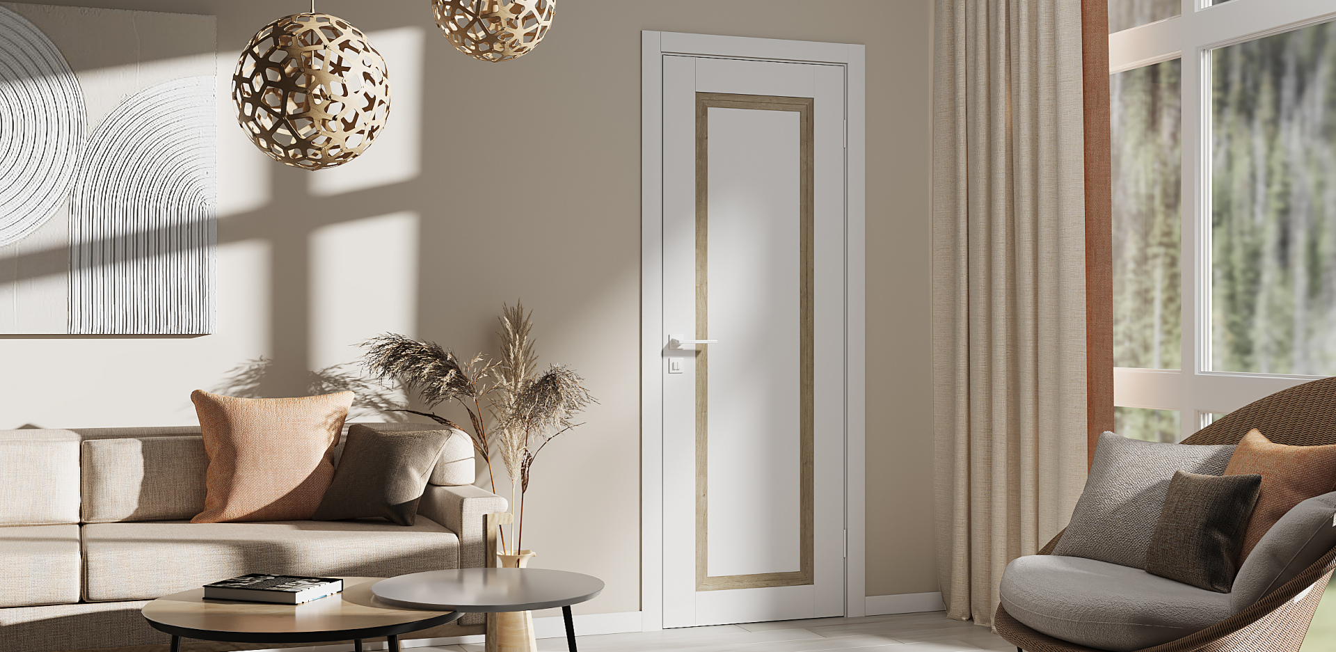 Новые сборочные двери с древесной фактурой